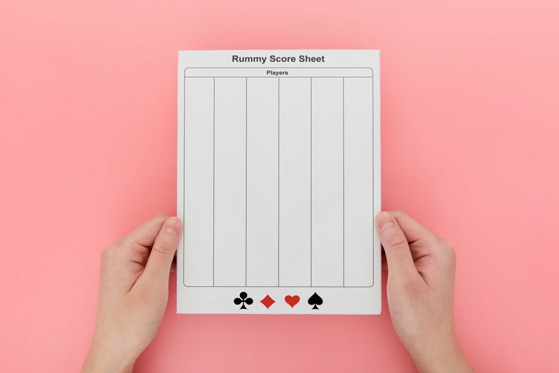 Counting Rummy Scorecards Rummy Score Sheet,game Score Card,gin Rummy,rummy Log,gaming Tracker ...