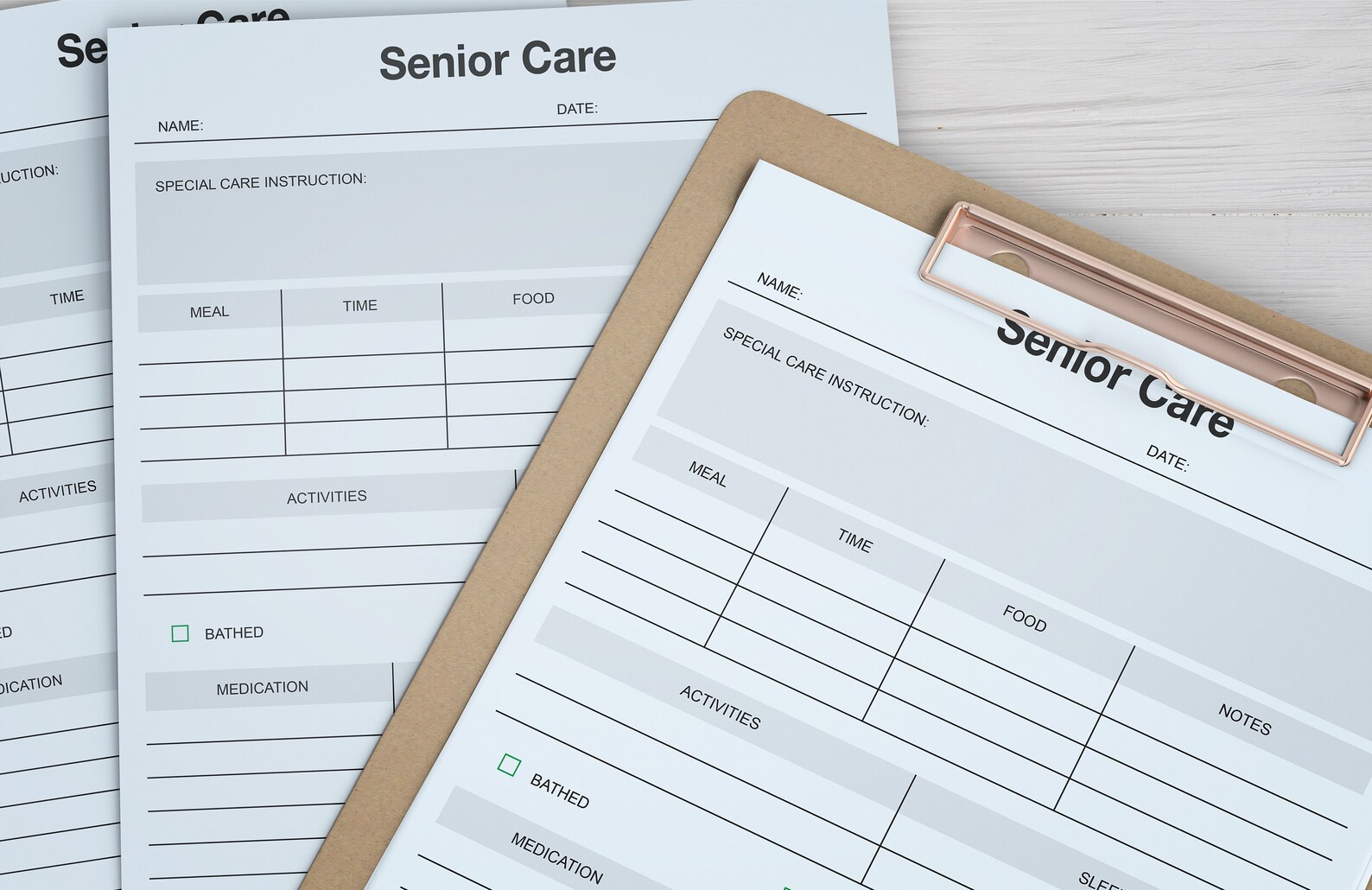 Senior Care Form,senior Care Planner,senior Care Template,caregiver ...