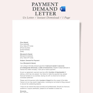 carta de demanda de pago, modelo de carta de demanda de pago, carta de demanda de pago de muestra, aviso de demanda de pago