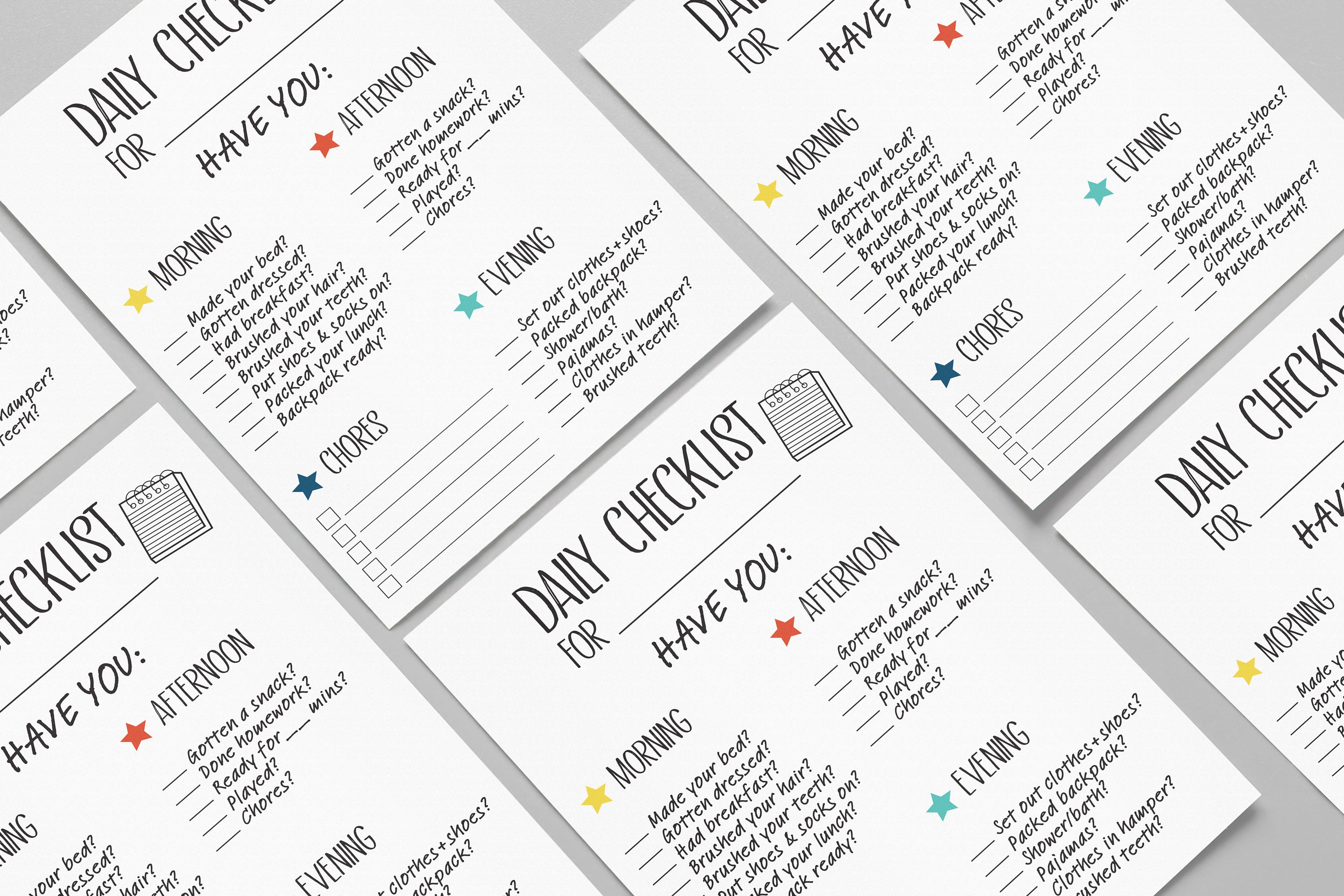 Editable daily checklist daily routine printable daily routine
