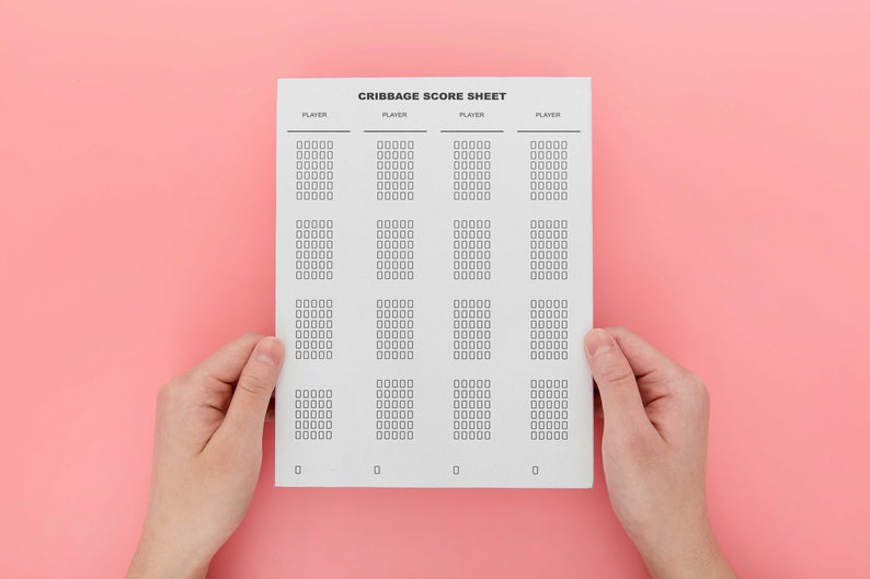 Cribbage Score Chart,cribbage Score Sheet,cribbage Points Chart