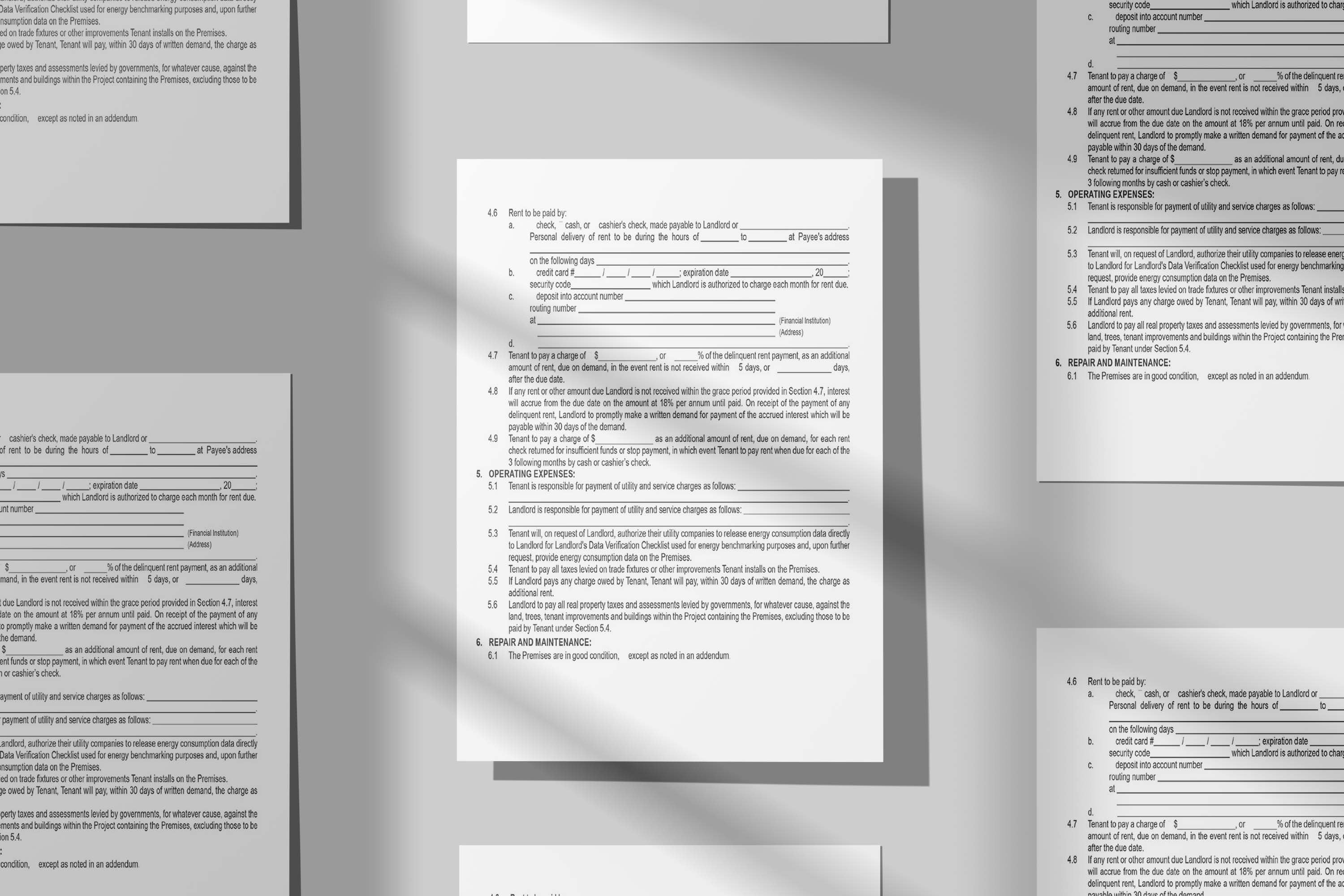 Commercial Lease Contract,commercial Lease Agreement,commercial ...