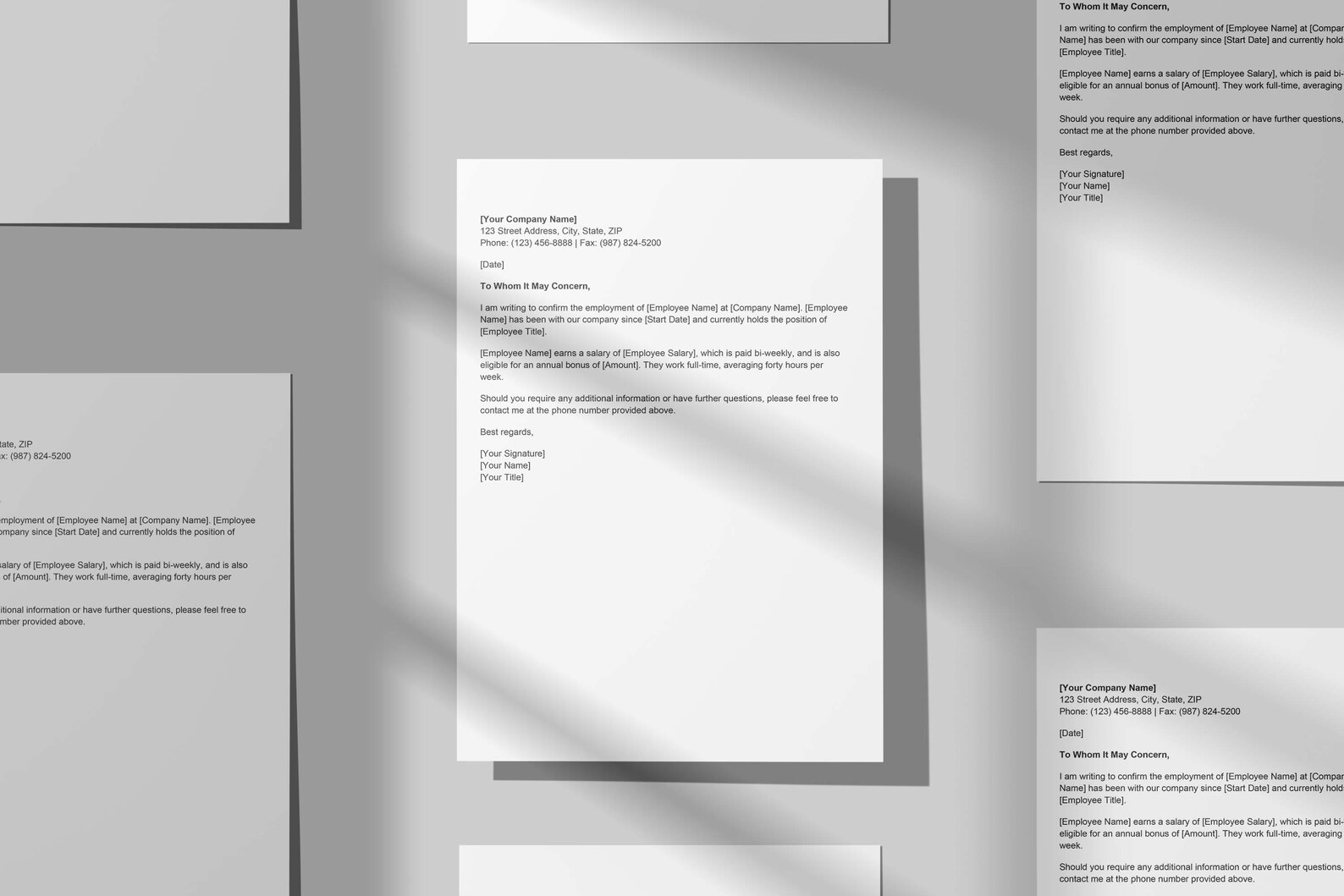 Employment Verification Letter,employment Verification Letter Template ...