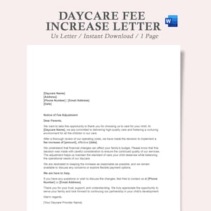 carta de aumento de taxa de creche, carta de aumento de mensalidade de creche, carta de aumento de taxa de creche, modelo de carta de aumento de taxa de creche
