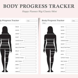 body measurement chart,body measurement tracker,body measurement template