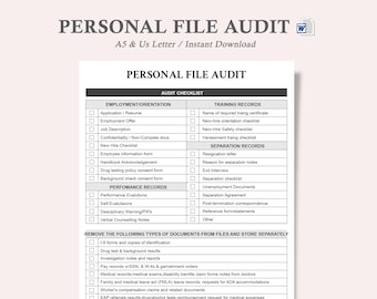 hr audit checklist,hr employee file audit checklist,human resources audit checklist,hr audit checklist template
