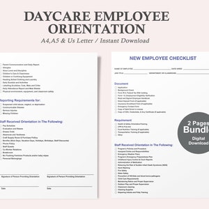 daycare employee orientation,daycare employee application