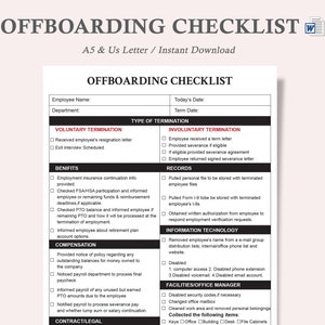 checklista för offboarding, mall för offboarding-checklista, checklista för offboarding för anställda, checklista för offboarding för IT, mall för offboarding för anställda