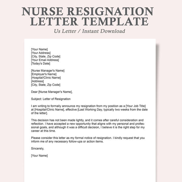 nurse resignation letter,nurse resignation letter template,letter of resignation as a nurse,resignation letter of nurse,2 week notice nurse