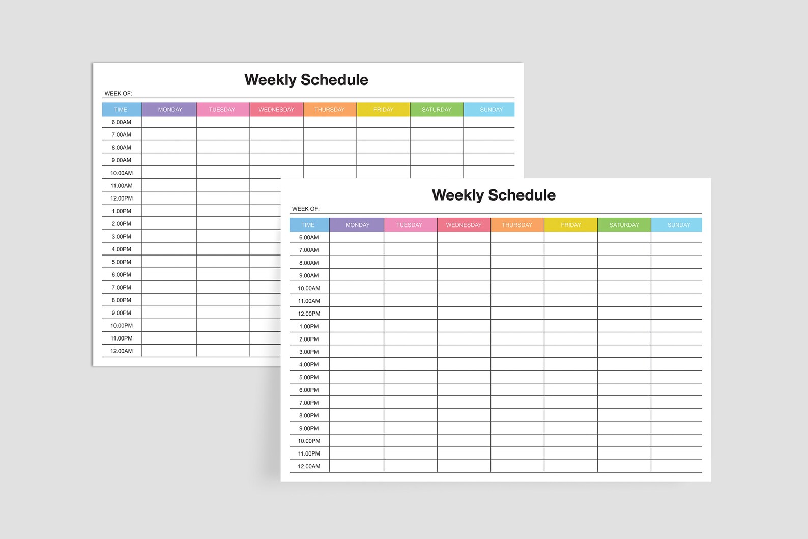 Weekly Scheduleprintable Weeklyweekly Organizerweekly | Etsy