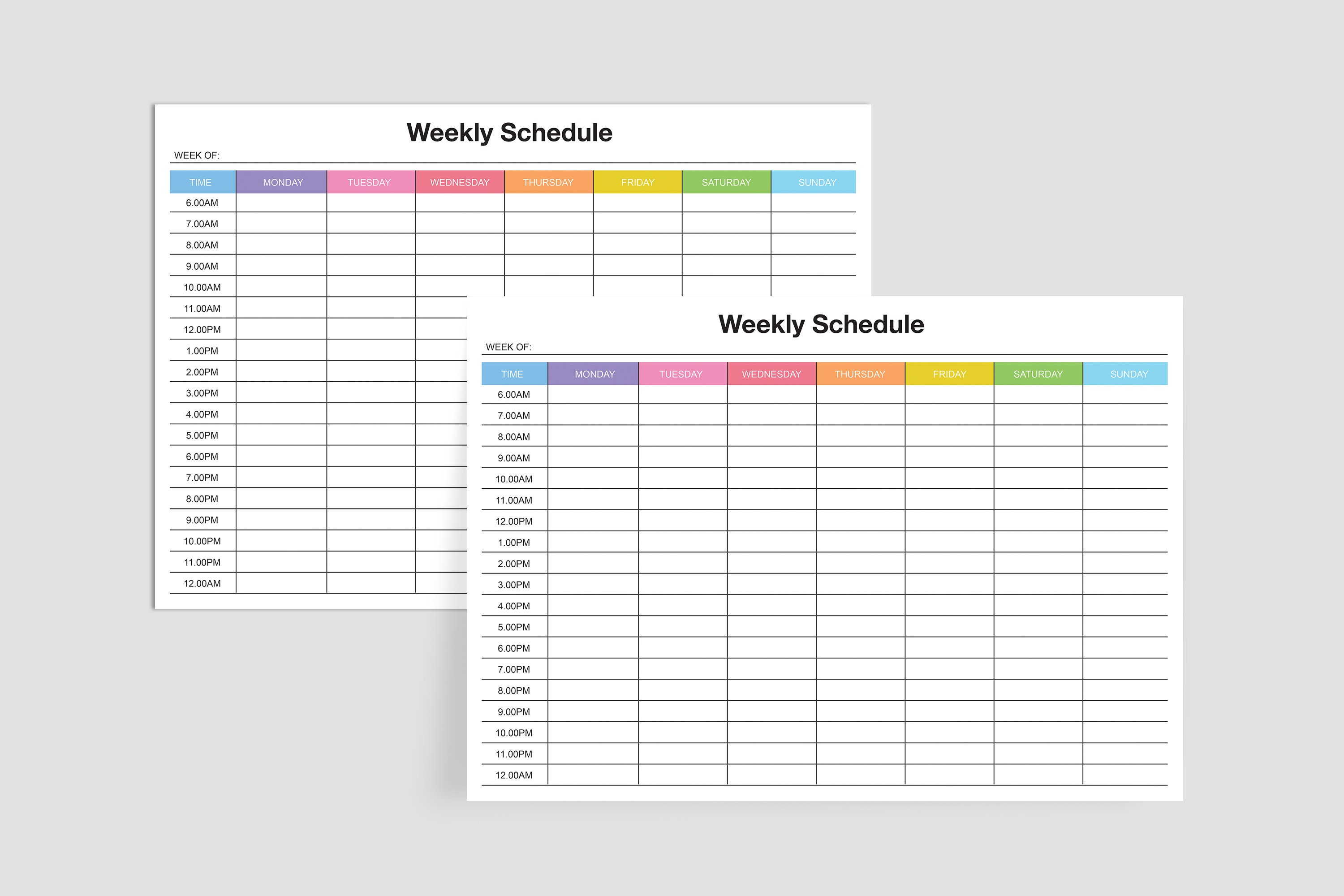 Weekly Scheduleprintable Weeklyweekly Organizerweekly - Etsy Australia