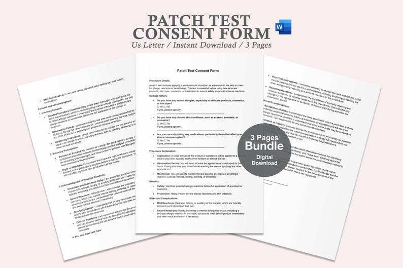 True Patch Collection Form Patch Test Consent Form,patch Test Consent Form Template,patch Test ...