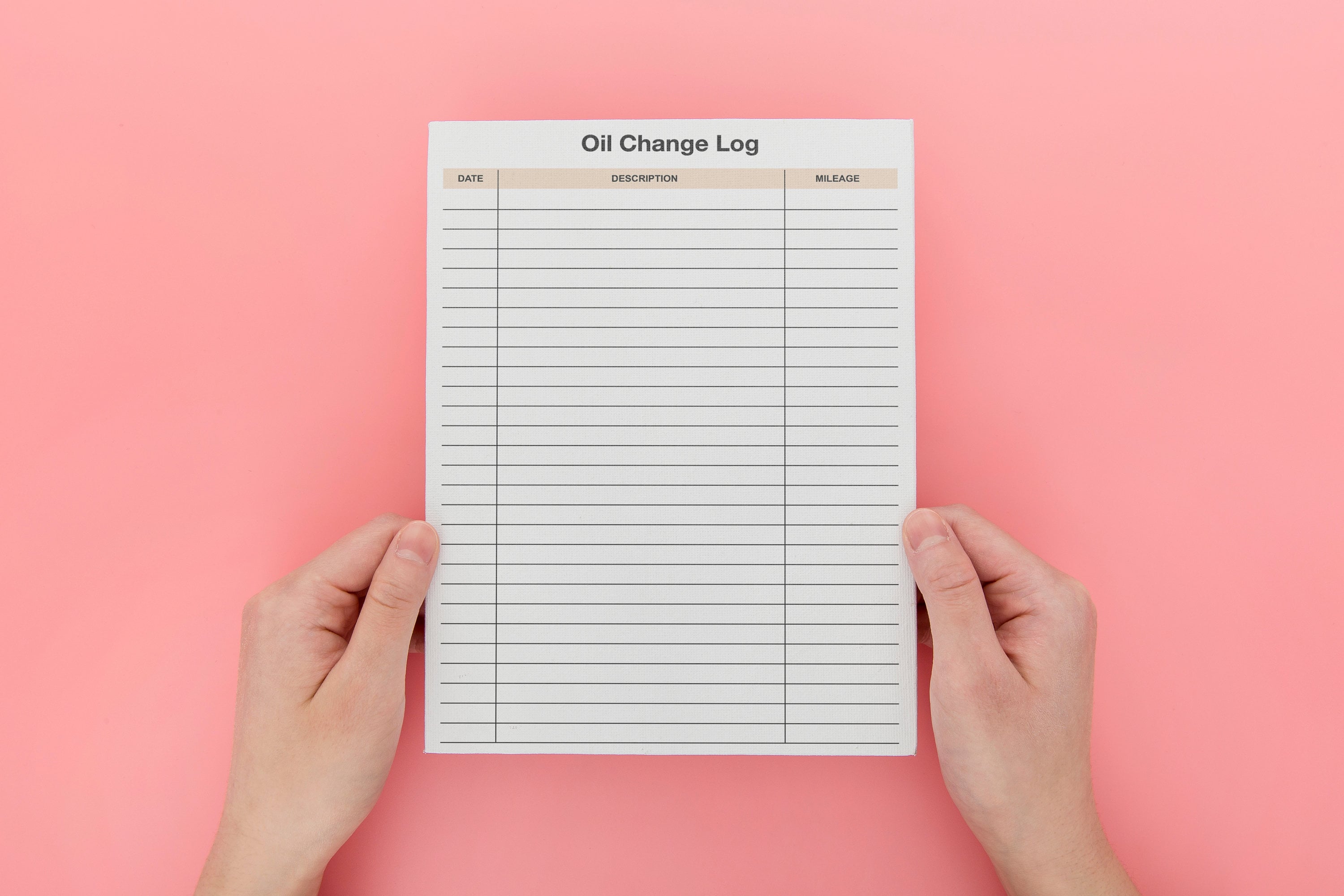Oil Change Log,mileage Log,oil Change Tracker,oil Change,oil Change ...