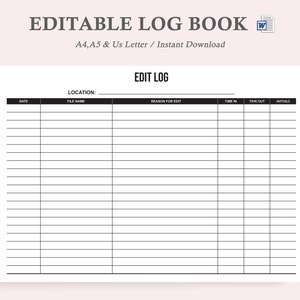 bewerkbaar logboek