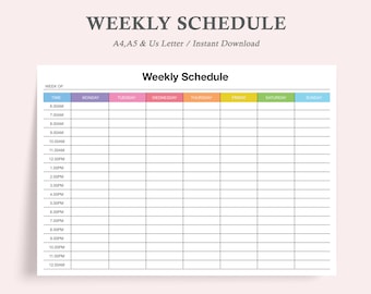 weekly schedule template,weekly schedule planner,7 day weekly schedule template,weekly schedule template printable,blank weekly schedule