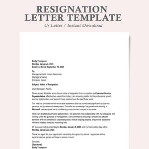 simple resignation letter template,resignation letter template,professional resignation letter,editable resignation letter