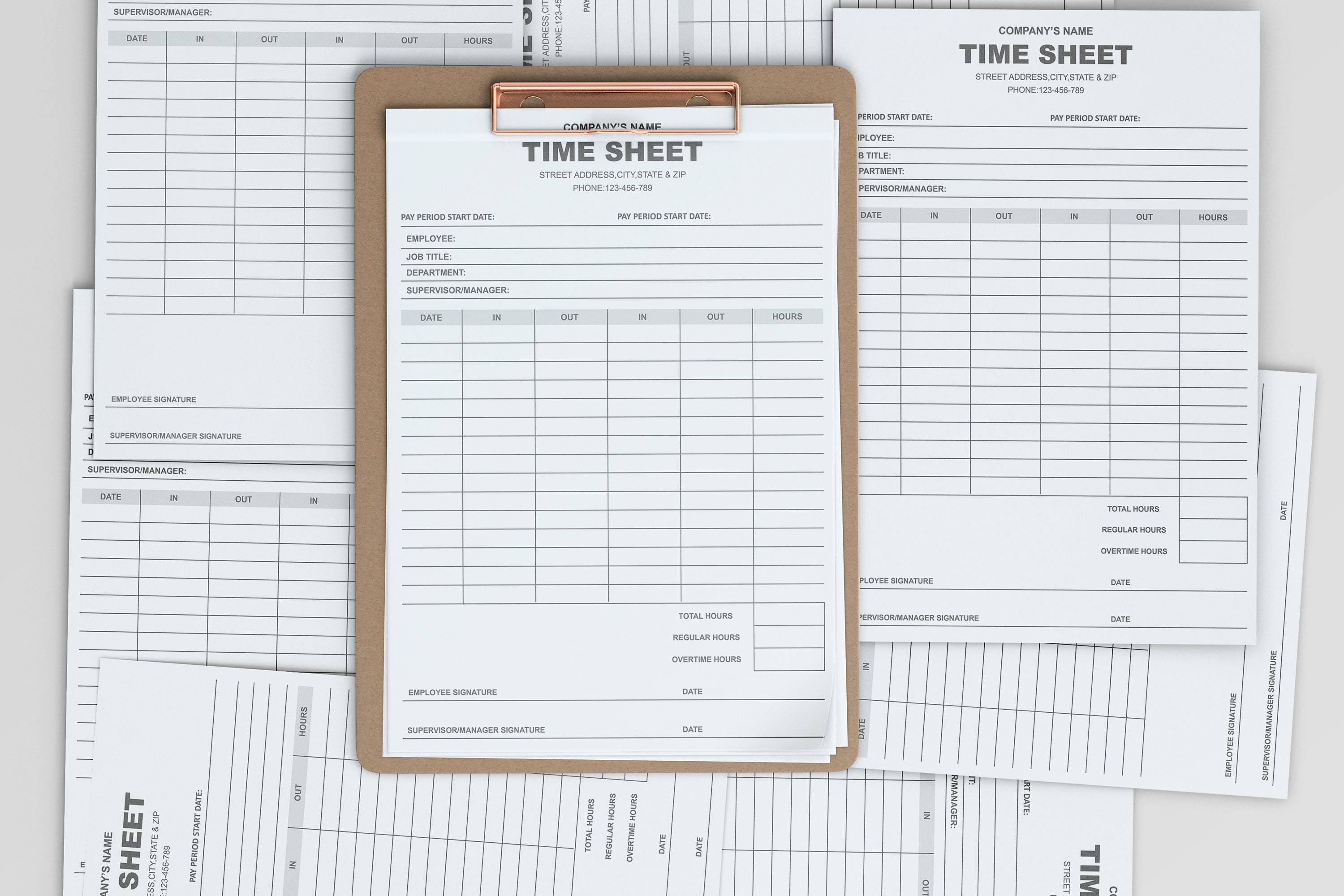 Employee Time Sheet Printable Formtimesheettime Logemployee | Etsy UK