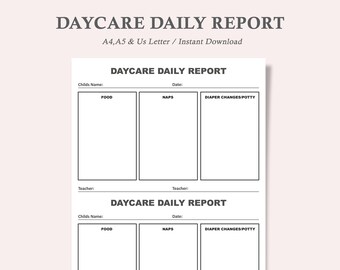 Daycare Daily Sheets - Etsy