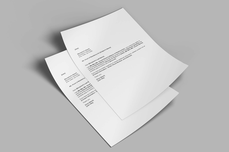 Address Declaration Letter Sample Proof of Residency Letter,letter of Residency,proof of Address Letter ...