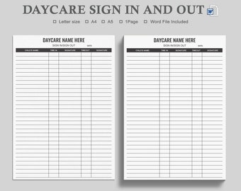 daycare sign in and out sheet,sign in and out sheet daycare,childcare sign in and out sheet,sign in sign out sheet for daycare