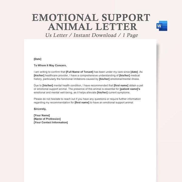 Esa Letter Template - Etsy