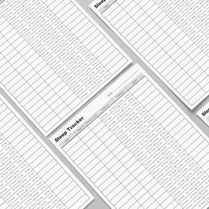 Puede incluir: Un registro de seguimiento del sue&ntilde;o imprimible con columnas para la fecha, la hora de despertarse, la hora de acostarse, el tiempo total de sue&ntilde;o y las notas. El registro est&aacute; dise&ntilde;ado para ayudarte a controlar tus patrones de sue&ntilde;o e identificar las tendencias.