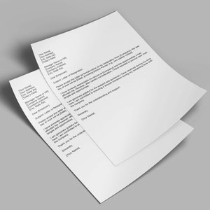 Może przedstawiać: Szablon listu rezygnacyjnego w formalnym formacie listu. List zawiera temat, zwrot grzecznościowy i zakończenie. Tekst zawiera zdanie "Proszę przyjąć niniejszy list jako formalne powiadomienie o mojej rezygnacji z [Company]"