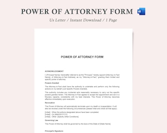 power of attorney form,health power of attorney form,general power of attorney form,power of attorney document