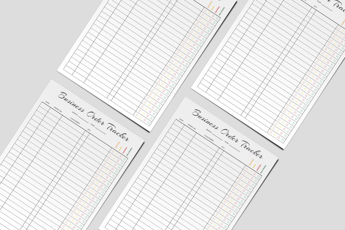 Small Business Order Tracker SheetCustomer Order | Etsy