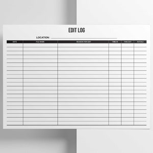 Editable Log Book - Etsy