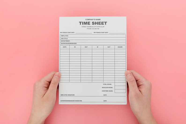 Form Time. Sign Employee Timesheet,timesheet Form,timesheet for Small Business ...