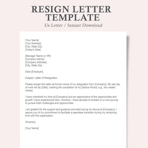 resign letter template,resignation template,letter of resignation template word,professional resignation letter template