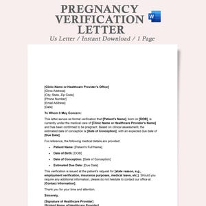 carta de verificación de embarazo,carta de confirmación de embarazo,plantilla de verificación de embarazo,carta de prueba de embarazo