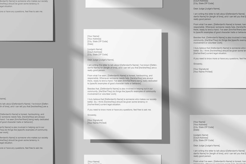 Letter Involvment Court Character Letter,court Character Reference Letter,court Reference ...