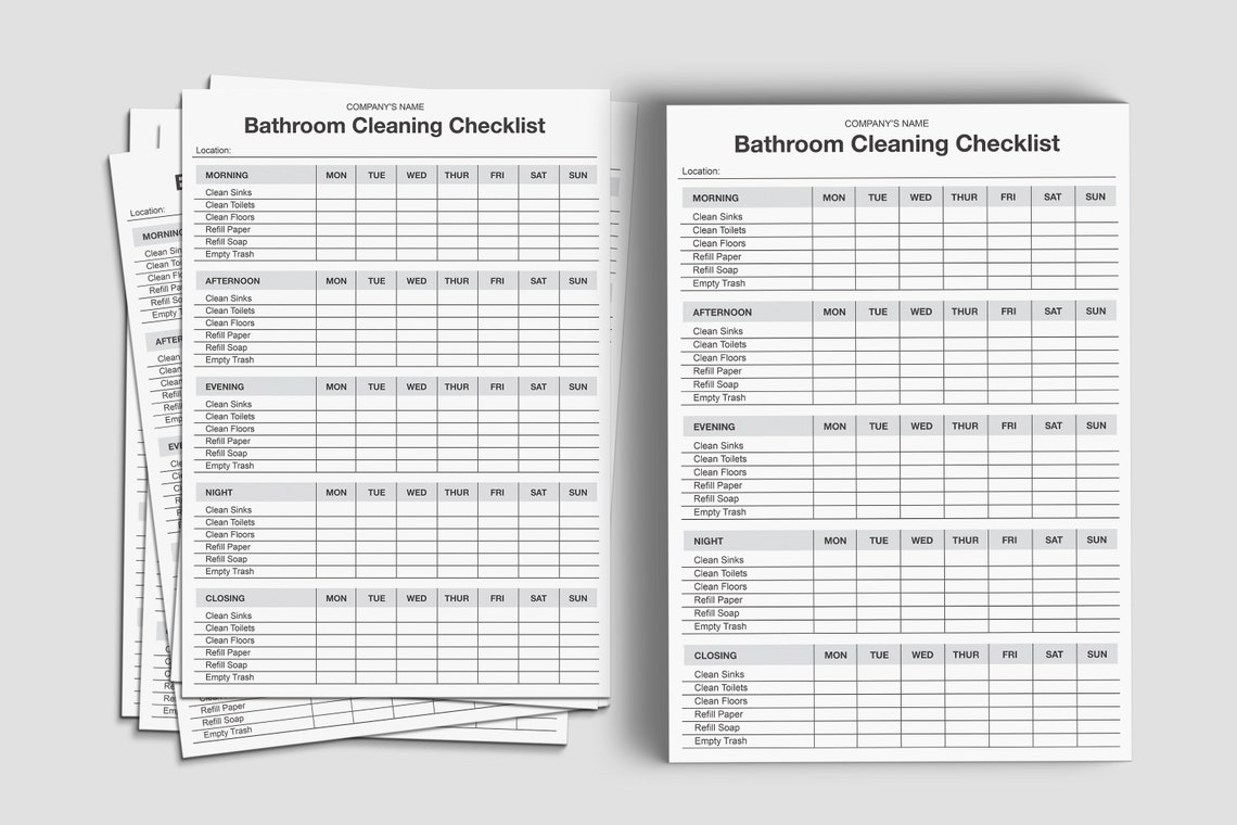 Bathroom Cleaning Checklist,bathroom Checklist,bathroom Cleaning ...