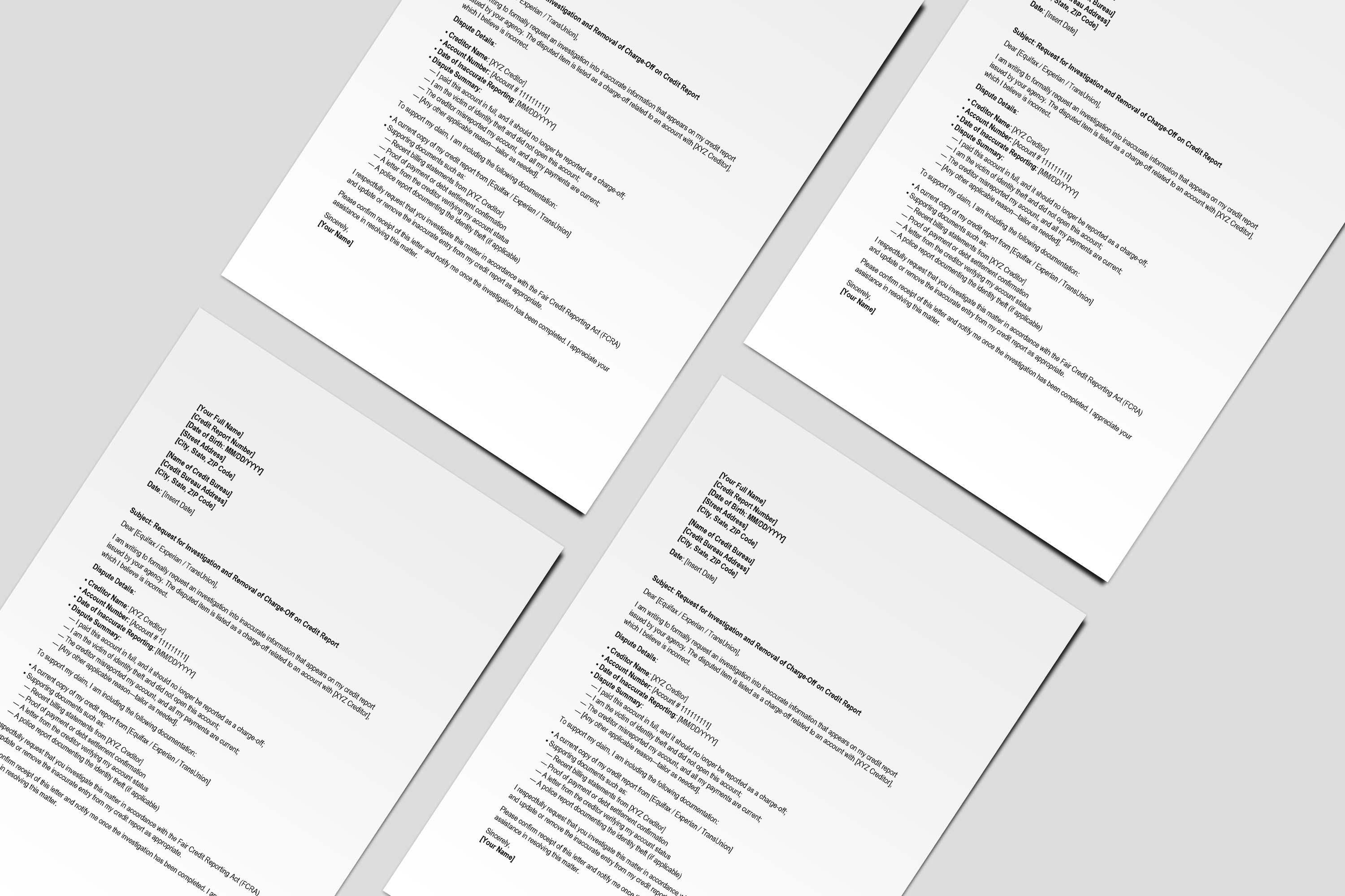 Dispute Letter for Charge Off,charge off Removal Letter,charge off