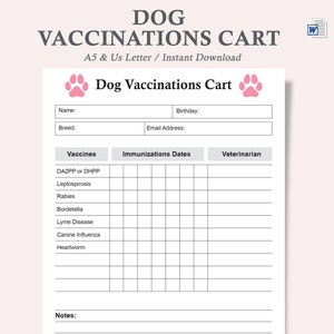 vaccinatielogboek honden, vaccinatieboekje honden, vaccinatieboekje honden, afdrukbaar vaccinatieboekje honden