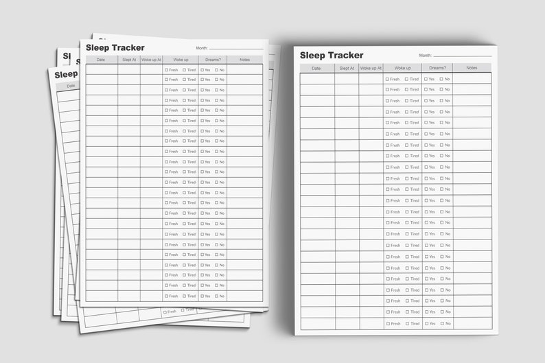 Puede incluir: Un registro de seguimiento del sue&ntilde;o imprimible en blanco y negro con columnas para la fecha, la hora de acostarse, la hora de despertarse, la sensaci&oacute;n, los sue&ntilde;os y las notas. El rastreador est&aacute; dise&ntilde;ado para ayudarte a controlar tus patrones de sue&ntilde;o e identificar cualquier problema potencial.