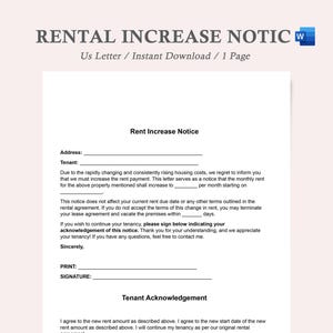 Aviso de aumento de alquiler, plantilla de aviso de aumento de alquiler, plantilla de aviso de aumento de alquiler, formulario de aviso de aumento de alquiler, aviso de aumento de alquiler