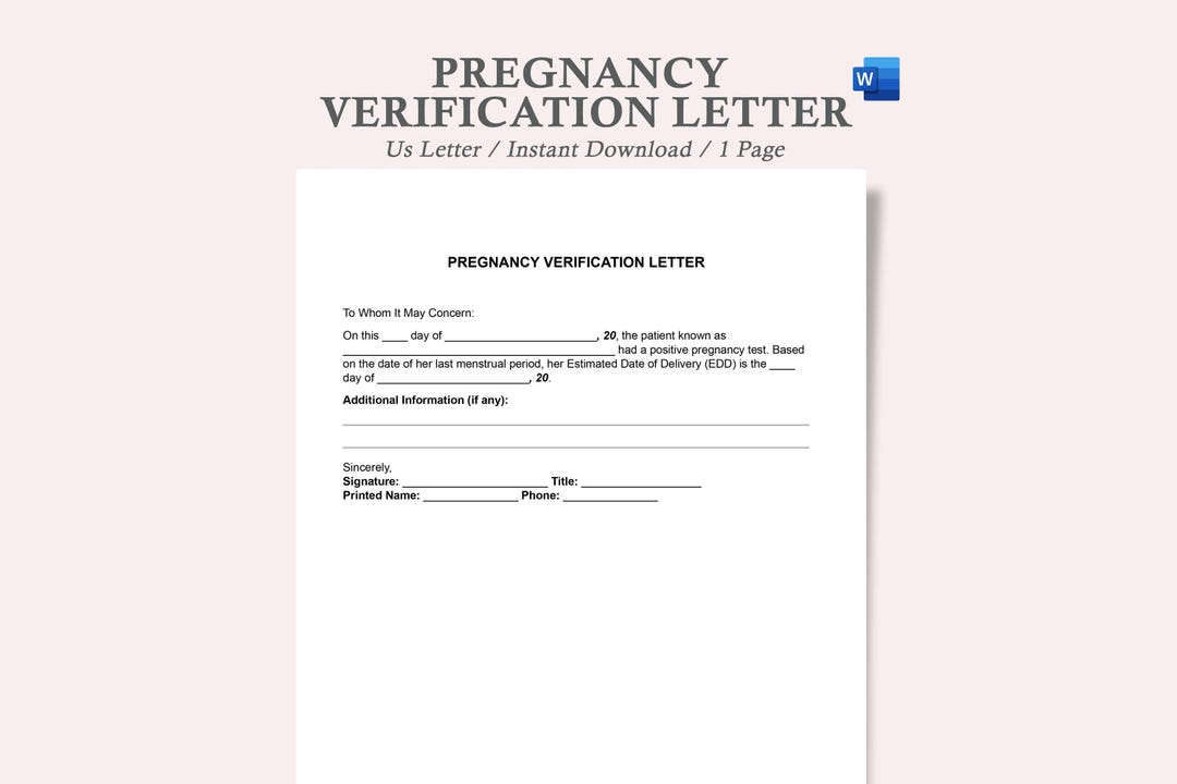 Pregnancy Verification Letter pregnancy Verification Form pregnancy Pregnancy Verification Letter pregnancy Verification Form pregnancy