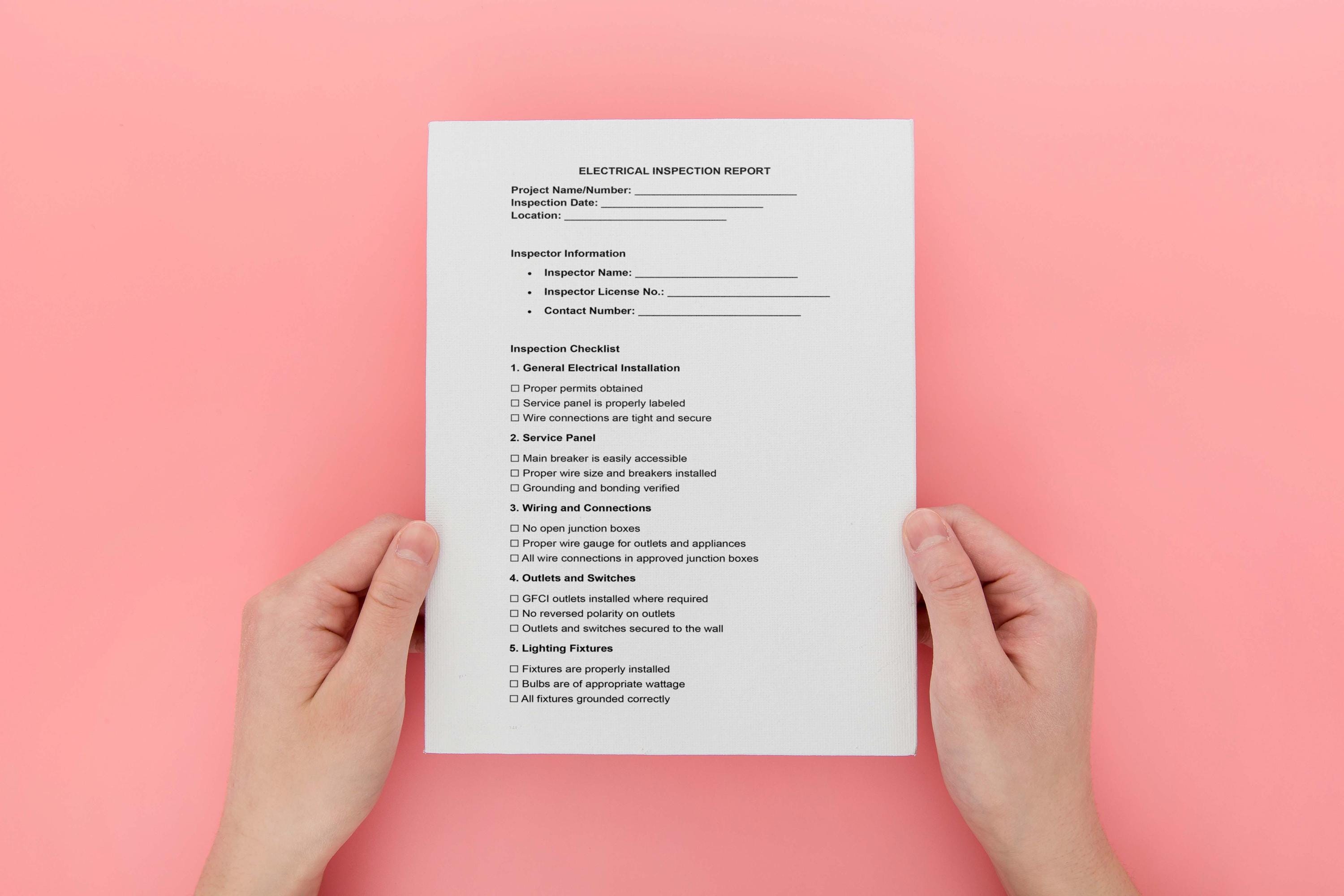 Electrical Inspection Report Electrical Inspection Condition Report