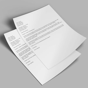 May include: A resignation letter template with a formal letter format. The letter includes a subject line, salutation, and a closing. The text includes the phrase "Please accept this letter as formal notice of my resignation from [Company]"