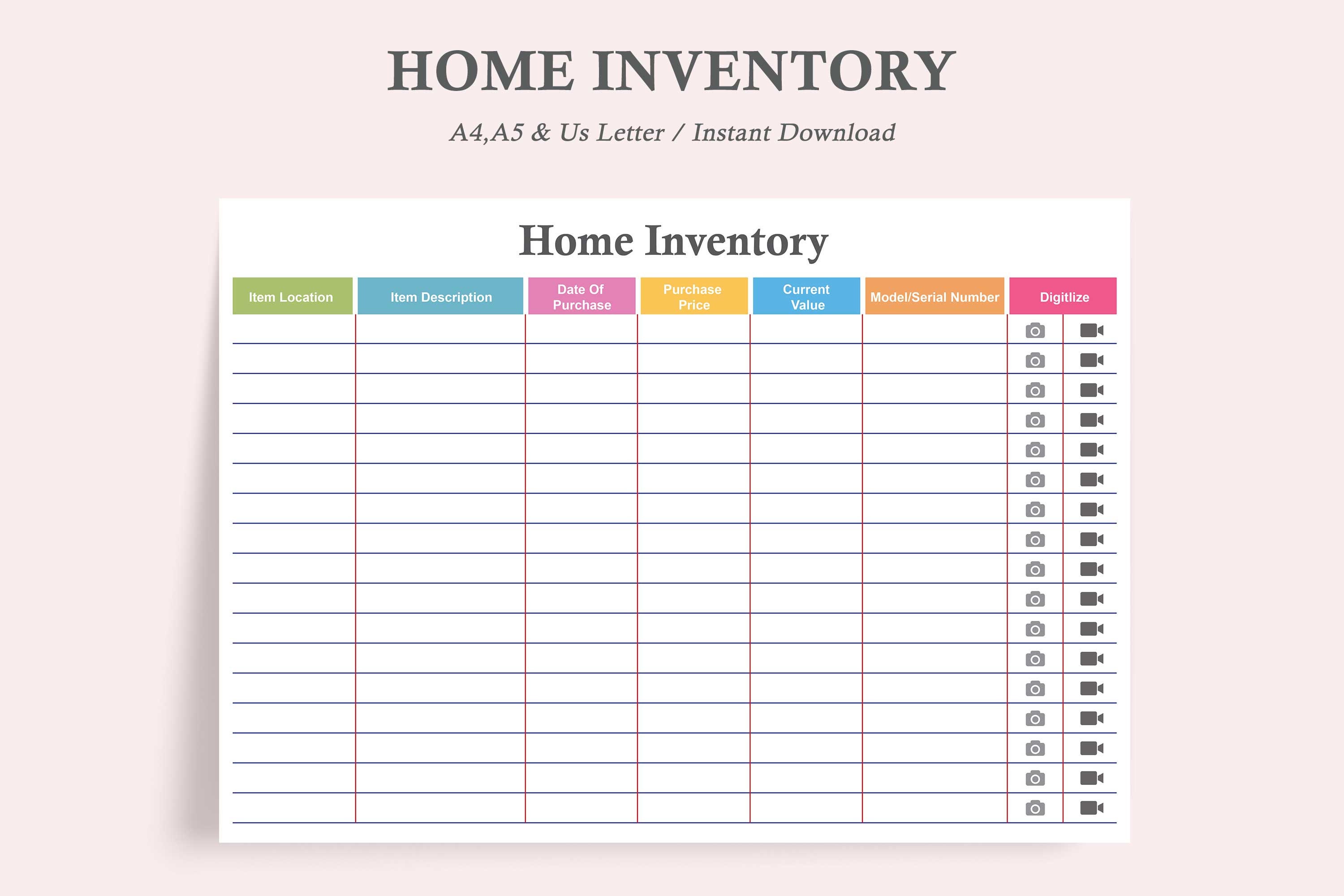 house inventory list,home inventory sheet,home inventory list,home