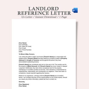 carta de recomendación de propietario, carta de recomendación de propietario, carta de recomendación de alquiler, plantilla de carta de referencia de alquiler