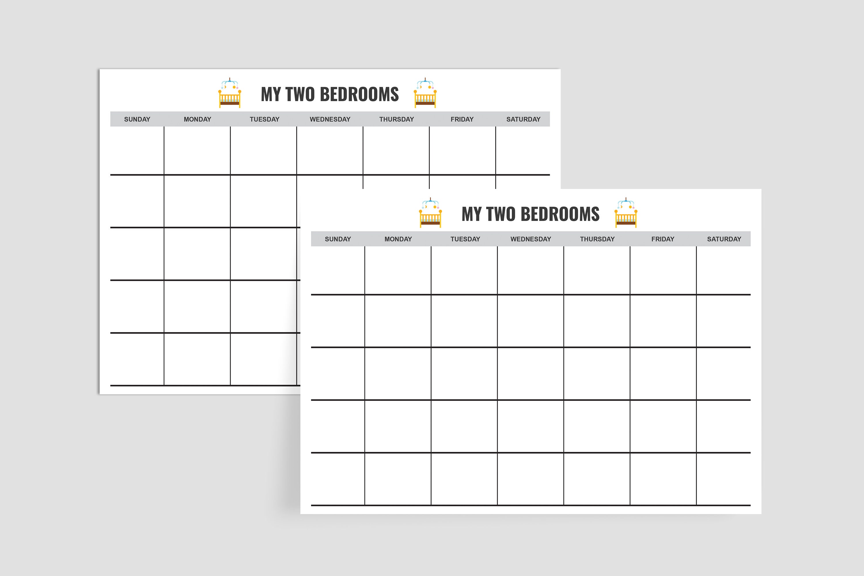Printable Custody Calendar,coparenting Calender,custody for Agenda ...