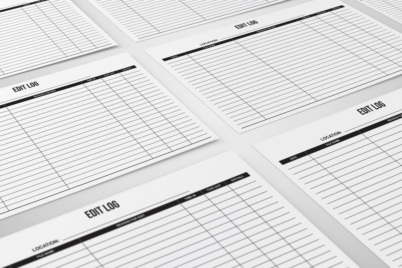 Editable Log Book file Edit Log edit Form Printable employee Forms 