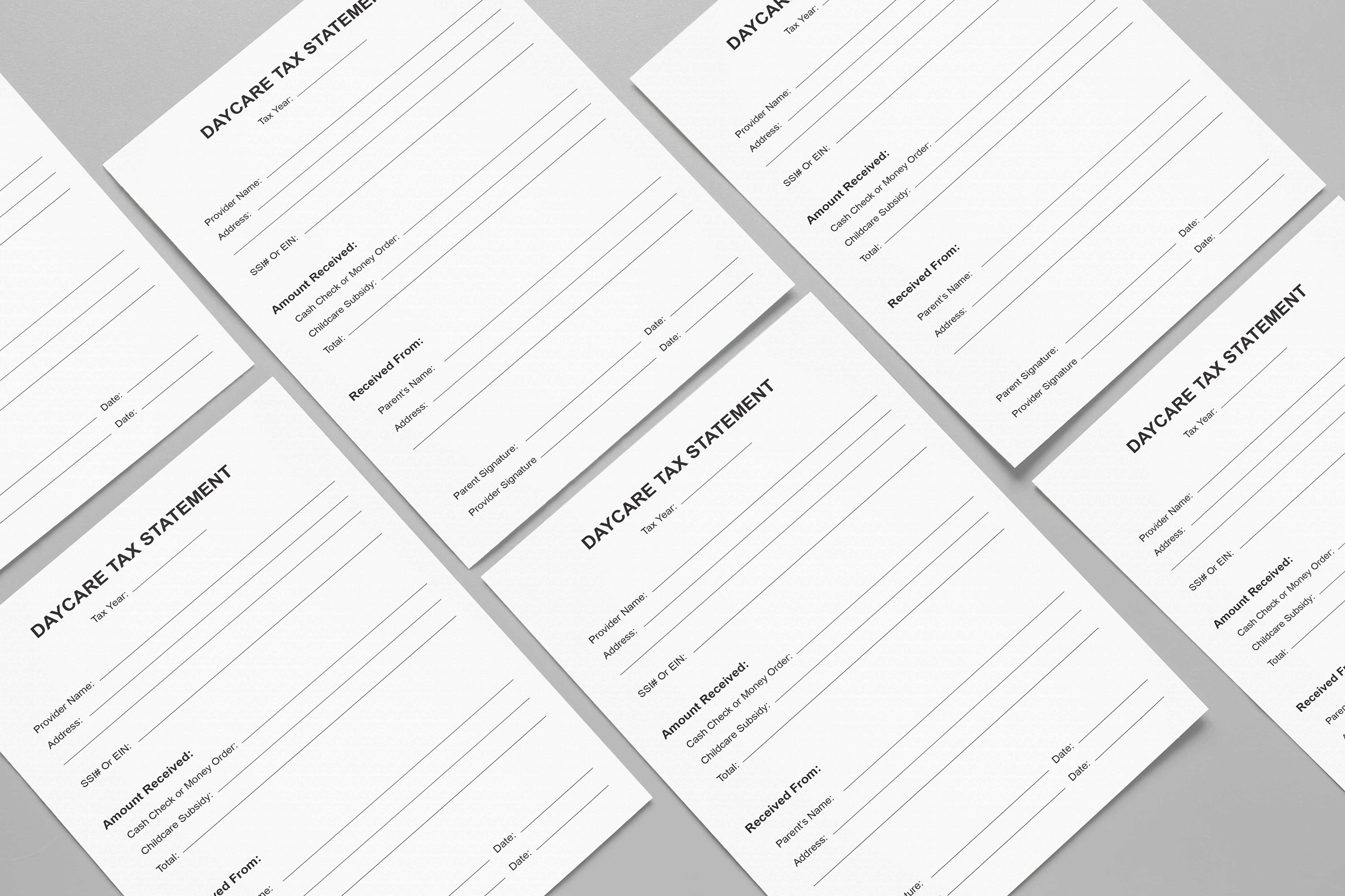 Daycare Tax Statementchild Tax Statementdaycare Tax Etsy