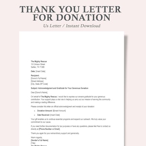 Carta de agradecimiento por donación, plantilla de carta de agradecimiento por donación, carta de agradecimiento por su donación, carta de agradecimiento después de la donación