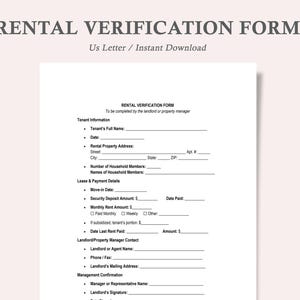 formularios de verificación de alquiler, formulario de verificación de alquiler en formato pdf, formulario de verificación de historial de alquiler, carta de verificación de alquiler