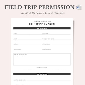 field trip form,field trip template,field trip permission slip template,blank field trip permission slip